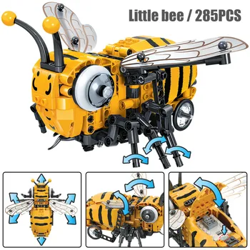 Mesto Kreatívne Simulované Hmyzu Elektrické Bee Lietať DIY Stavebné Bloky Technic MOC Hmyzu Model Tehly Hračky pre Deti,