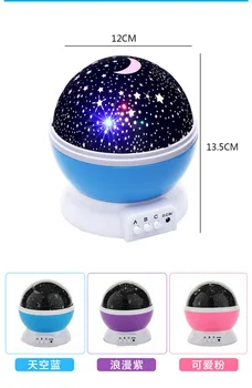 Sky Projektor Hviezdy, Mesiac, Galaxy Nočné Svetlo pre Deti detský Spálňa Decor Projektor Rotujúce Škôlky Nočné Svetlo LED Dieťa Lampa