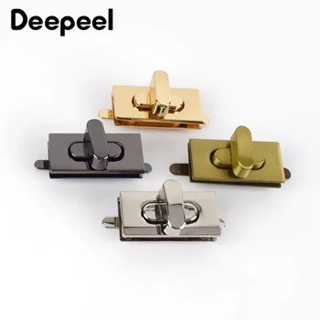 Deepeel 2ks 35X17mm Kovové Lock Spona Obdĺžnik Otočný Twist Lock Spony DIY Tašky Hardvérových Častí Dekorácie, Doplnky BF451