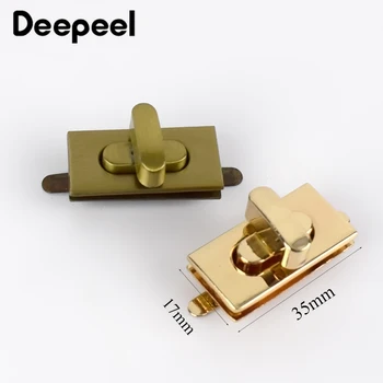 Deepeel 2ks 35X17mm Kovové Lock Spona Obdĺžnik Otočný Twist Lock Spony DIY Tašky Hardvérových Častí Dekorácie, Doplnky BF451