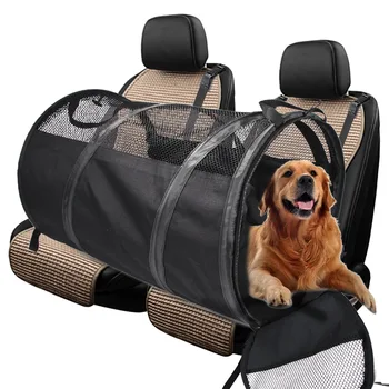 Odolné pet dopravcu Oxford psa taške auto príslušenstvo skladacia cestovná taška veľké malý pes dopravcu box