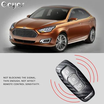 Ceyes Smart Shell Nálepky Diaľkové Auto Styling Príslušenstvo Prípade Pre Ford Focus Mondeo Mustang Okraji Fusion Auto Uhlíkových Vlákien Kryt