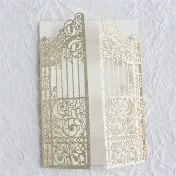 Luxusné svadobné oznámenia, lesk zlata karty svadobné dekorácie osobné dizajn