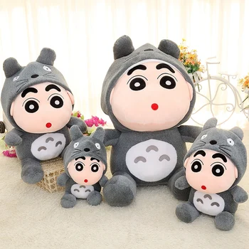 Výbuch Crayon Shin-chan premenená na Totoro bábika plyšové hračky roztomilý Shin-chan bábiky bábiky deti komfort spánku vankúš dievčatá