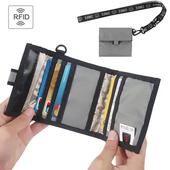 RFID Nepremokavé Držiteľa Karty Prípade Peňaženky Ženy trojnásobne Mini Malom Vak Mužov Cestovné NFC Anti-Theft Krk Karty Kryt Kabelku