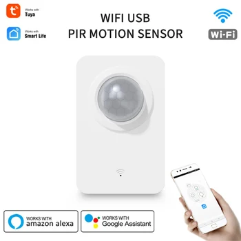 Tuya WiFi PIR Čidlo Smart Home Infračervený Pasívny Detektor Bezpečnosti proti Vlámaniu, Snímač Diaľkového ovládania Pomocou Inteligentného Života