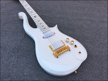 Vysoká kvalita, princ cloud elektrická gitara,Biela elektrická gitara s Javor hmatníka krku s jelšové telo,doprava zdarma