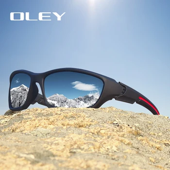 OLEY Módne Chlap je Polarizované Slnečné Okuliare slnečné Okuliare Mužov Klasický Dizajn s Retro Zrkadlo Jazdy Muž Okuliare S Zbrusu Box