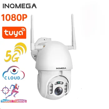 INQMEGA 5G 1080P IP Kamera WiFi Bezdrôtové Domovská stránka Google PTZ Speed Dome Kamery Vonkajšie KAMEROVÝ Bezpečnostný Dohľad Vodotesný Fotoaparát