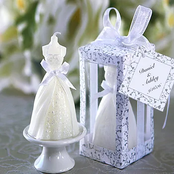 10pcs svadba nevesta šaty sviečka prospech svadobné darčeky pre hostí svadobný suveníry