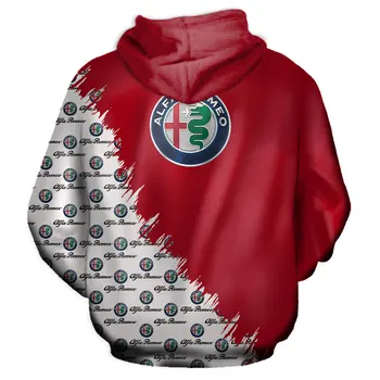 Nové 3D Digitálne Tlačené Alfa Romeo Auto Logo Hoodie Ležérne Módne Harajuku Športové Vysokej Kvality na Jar a na Jeseň pánske Sako