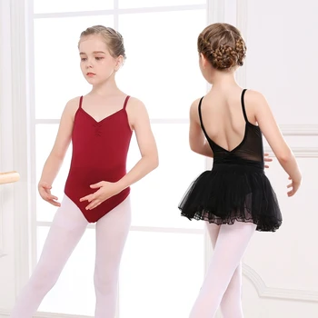 Deti Tanec je Uniformy Dievčatá Podväzky Bavlna Jumpsuit Sukne Deti Balet, Tanec Praxe, Kostýmy, Tanec, Gymnastika D-0337