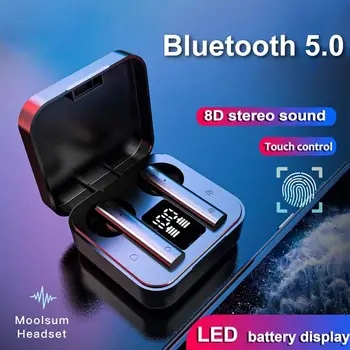 Bezdrôtové Slúchadlá Bluetooth 5.0 Air2S TWS Bezdrôtové Bluetooth Slúchadlá, LED Displej S Power Bank Slúchadlá S Mikrofónom