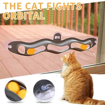 2020 Nové Puzzle Mačky, Hračky Sledovať Okno Bulík Hračka Loptu Vtipné Mačku Scratcher Veľké Veľkosti Teaser Cat Hračka Interaktívna Pet Ping Pong T