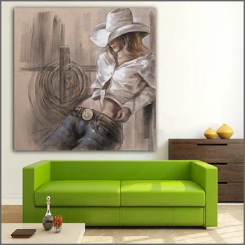 Veľkosť Potlače olejomaľba Abstraktné 11 kovboj dievča wall art plátno, vytlačí obrázky, obývacia izba a spálňa Bez Rámu