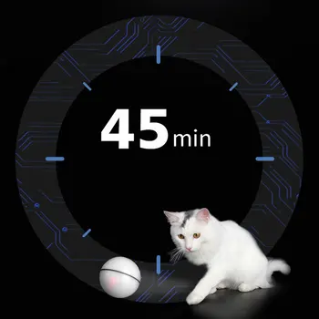 Farebné LED Smart Elektrický Cat Hračka Interaktívna Cat Hračka Samostatne Otáča Loptu USB Nabíjateľné Mačka Loptu Hračka Drop Shipping