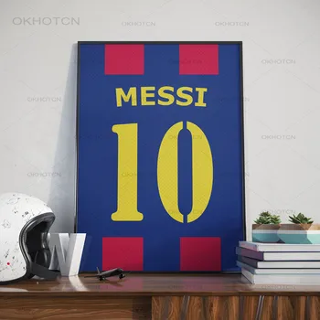 Lionel Messi, Futbal, Plátno Umenie Výtlačkov Messi Jersey Plagát , Messi Tričko Číslo Plátno, Maľovanie Obrazov Na Stenu Domov Izba Dekor
