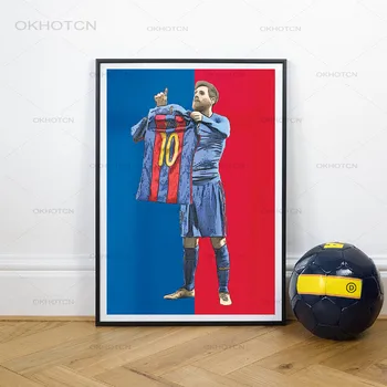 Lionel Messi, Futbal, Plátno Umenie Výtlačkov Messi Jersey Plagát , Messi Tričko Číslo Plátno, Maľovanie Obrazov Na Stenu Domov Izba Dekor
