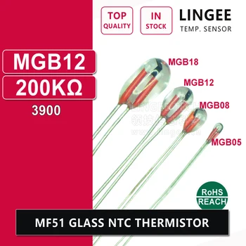 MGB18 200 TISÍC 204 1% 5% 3890 3899 3900 Sklo NTC thermistor snímač teploty sonda v Lingee