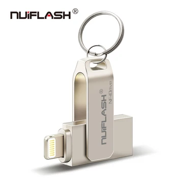 Kovové USB Flash Disk 128gb OTG Pero Disk 32gb 64gb Usb 2.0 Flash Disk pre iPhone X/8 a/8/7 Plus Pamäťový kľúč USB