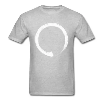 Zen Enso Biela T-shirt Pre Mužov, Čierne Tričko Minimalistický T Shirt Kvalitné Bavlnené Oblečenie Vlastné Čínsky Štýl, Topy & Tees XL