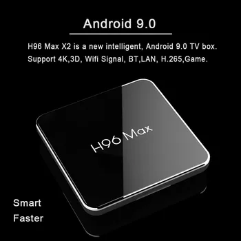 H96 Max x2 Smart TV BOX Android 9.0 Amlogic S905X2 LPDDR4 Quad Core, 4GB 32GB 64GB 2.4 G&5 ghz Wifi 4K 2 G 16 G Set-top-box