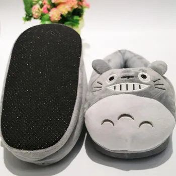 Môj Sused Totoro Keep Warm Gray Totoro Mačka Kawaii Zimné Bavlna Domov Izba Topánky Pár Mäkké, Vypchaté Non-slip Ženy Papuče