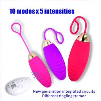 10 rýchlosť Silikónové Skok Vajcia Vibrátory pre Ženy Bezdrôtové Diaľkové Ovládanie vibrátory stimulátor klitorisu USB Masáž Dospelých, Sexuálne Hračky