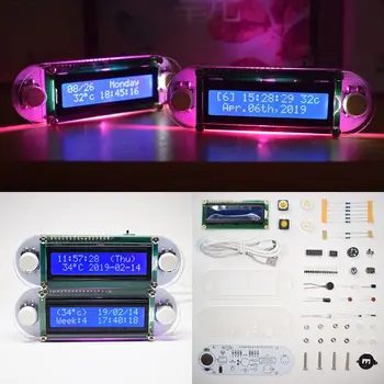 Sviečkach Účinok LCD1602 Vibrácií Hodiny DIY Kit Elektronické Učenie Súpravy Darček