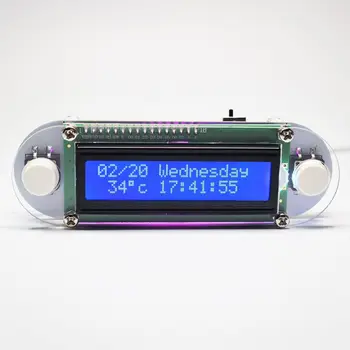 Sviečkach Účinok LCD1602 Vibrácií Hodiny DIY Kit Elektronické Učenie Súpravy Darček