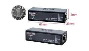 Široký DC Vstup 5~18VDC Elfin-EW11 prenosu dát cez Wi-Fi, Podpora RS232/RS485 do siete Ethernet/Wi-Fi Konverzie