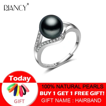 Naozaj prírodné Sladkovodné čiernej Perly Šperky nastaviteľné snubný Prsteň Pre Ženy