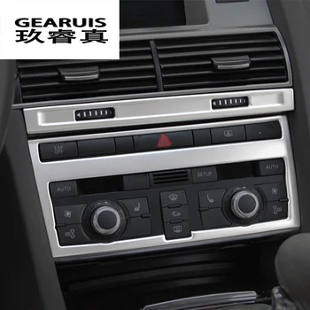 Auto Styling stredovej Konzoly, klimatizácia, CD Panel rám, Kryt Nálepky Výbava Pre Audi A6 C5 C6 Nehrdzavejúcej Ocele Auto Príslušenstvo