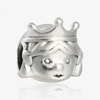 Jeseň Zber Autentické 925 Sterling Silver Cartoon Korunná Princezná Kúzlo Korálky Fit Značky Náramky DIY Šperky Robiť