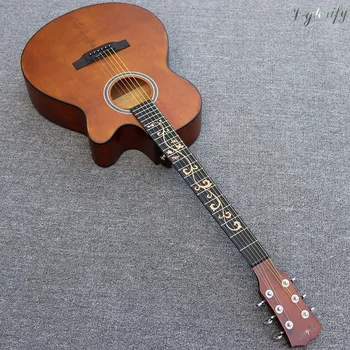 40 palcový 41 palcový klasická akustická gitara kvet vložkou hmatník s pickup s dobrými zvuk