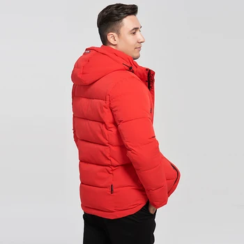 Zimná bunda mužov 2020 pánske Bavlnené Vetrovka Módne Bežné Značka oblečenia odnímateľný klobúk muž Pevné Hrubé Teplé Outwear Bavlna Kabát