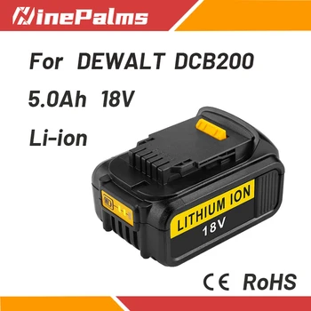 NinePalms lítium-iónová Nabíjateľná batéria 18V 5Ah je vhodný pre DeWalt DCB184 DCB181 DCB182 DCB200 18V a 20V Batérie