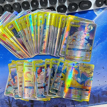 TOMY 300 Ks francúzskej Verzie Pokemon Karty GX VMAX Svieti TAG TEAM Battle Carte Obchodné Karty, Hry Detí, Hračky