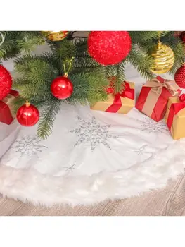 120 cm snehová Vločka Biela Vianočný Stromček Sukne Dekorácie Kolo Koberce, Rohože Nový Rok Party Decor
