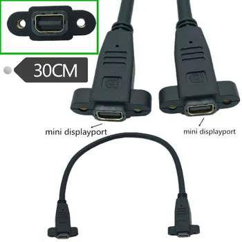 30 cm Thunderbolt portu Mini DisplayPort Žena Na DP DisplayPort & Mini DP Display Port žena Kábel Adaptéra 2K*4K@60Hz s skrutky