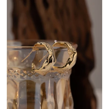 Yhpup Vyhlásenie Poraziť Nepravidelný Stud Náušnice pre Ženy Minimalistický Metal Textúra Štýlové Náušnice Šperky Orecchini Donna 2020
