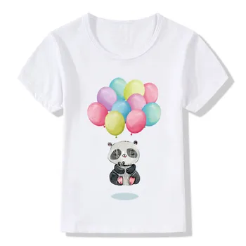 2020 Deti Panda Bear Plávajúce Meditácie T-Shirts Deti Letné Topy Dievčatá Chlapci Krátky Rukáv T shirt Roztomilé Detské Oblečenie