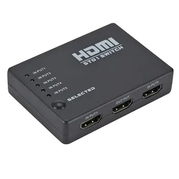 Mini 10% až 85% RH 2.5 gb / /250mhz, IR Diaľkové ovládanie 5 Port HDMI Prepínač 5-v-1 5*1 Prepínač HDMI Splitter Zväzok 1 HDMI kábel HDMI 1.3 b