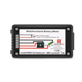 DC 0-200V 0-300A Batérie Tester Voltmeter Ammeter Výkon Impedancia Kapacita Energie Merači Času 50A/100A/200A/300A Battery Monitor