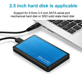 HDD Prípade 2.5 palcový SATA na USB3.0 USB2.0 USB1.0 SSD Adaptér pre 7mm/9,5 MM/12,5 MM, Jednotky Pevného Disku USB Box Externý HDD Enclosure