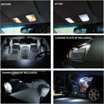 Interiérové led Auto svetlá Pre Hyundai h1 políčko a1 platformu podvozku ploché žiarovky pre autá špz Svetlo 6pc