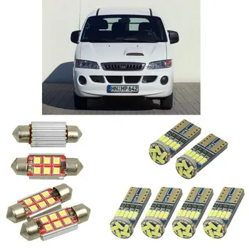 Interiérové led Auto svetlá Pre Hyundai h1 políčko a1 platformu podvozku ploché žiarovky pre autá špz Svetlo 6pc
