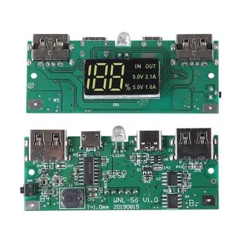 Dual USB LCD Power Bank Shell 10x18650 Batérie Prípade Prenosný Externý Box bez Batérie Powerbank Protector