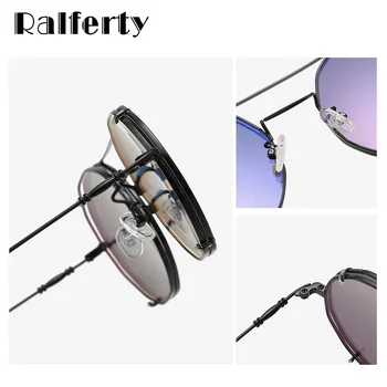 Ralferty 2 V 1 Módne Predpis Slnečné Okuliare Ženy Polarizované Klip Na Slnečné Okuliare Optika Kovové Odtiene Pre Ženy Colné Z17122