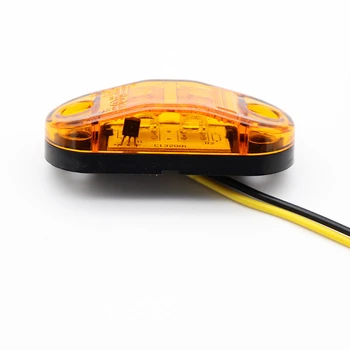 10pcs 12V 24V LED, Bočné Obrysové Svetlá Parkovacie svetlá Výstražné koncových Svetiel Auto Auto Nákladný Príves Svetlo Žltá Truck Príslušenstvo